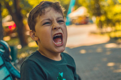 Close-up portrait of boy