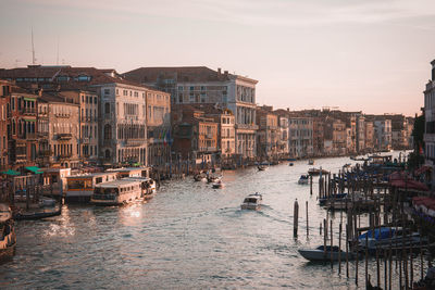 Boats in harbor
