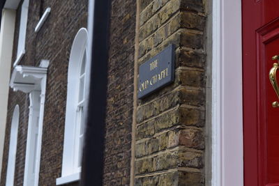 Information sign on building