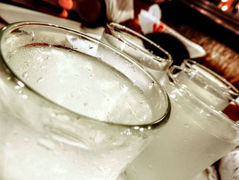 Close-up of ice cream in glass