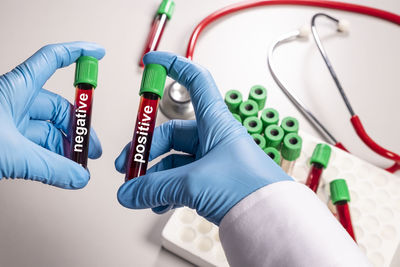 Close-up of hand holding paper