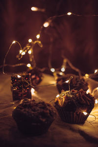 Close-up of cake on table