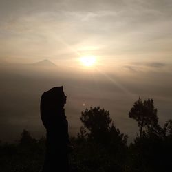 Muslim traveler in putri mountain 