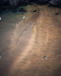 High angle view of beach