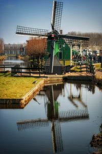 Reflection of built structures in water