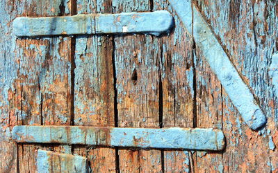 Full frame shot of old wooden door