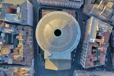 Aerial view of dome on building in city