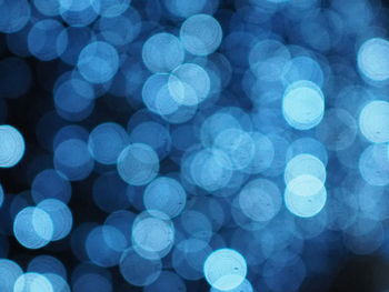 Defocused image of illuminated lights