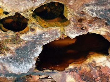 Full frame shot of rock in sea