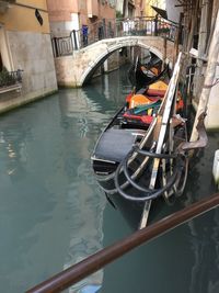 View of boats in canal