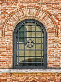 Closed window of old building