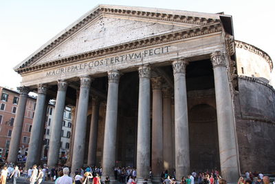 Low angle view of tourists