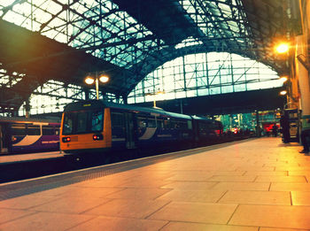Railroad station platform