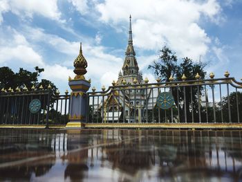 Reflection of building on water