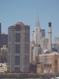 City skyline with buildings in background