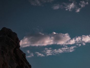 Low angle view of mountain against sky