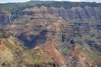 High angle view of rock formations