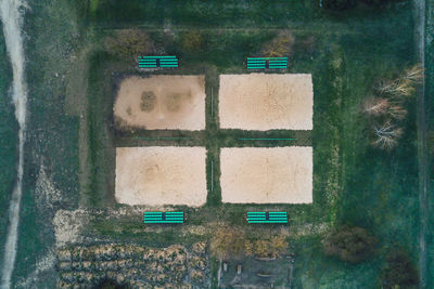 Directly above shot of volleyball stadium