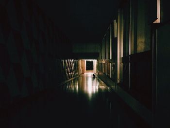 Empty corridor of building