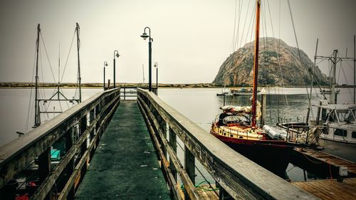 Boats in harbor