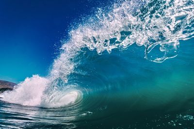 Water splashing in sea