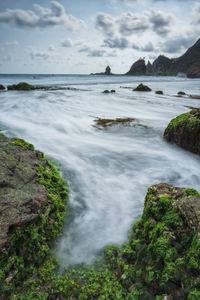 Scenic view of sea against sky