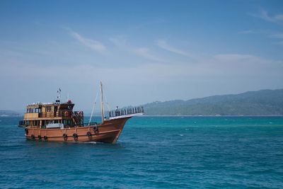 Boats in sea