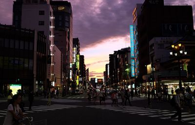 City street with buildings in background