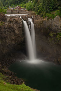 Scenic view of waterfall