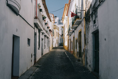 Narrow alley amidst buildings
