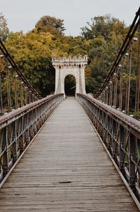 Footbridge over river