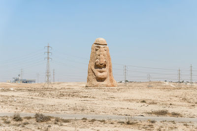 Built structure on land against clear sky