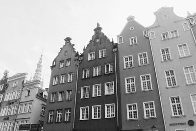 Low angle view of buildings in city