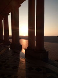 Sun shining through clouds