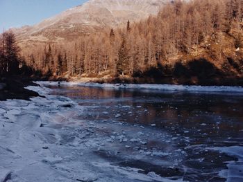 Scenic view of snow covered landscape