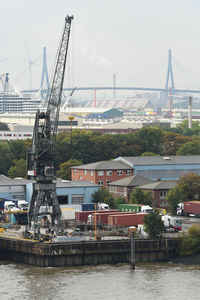 Cranes at harbor