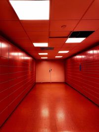 Empty corridor of building