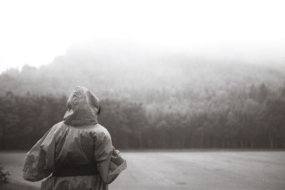 Rear view of a girl on landscape