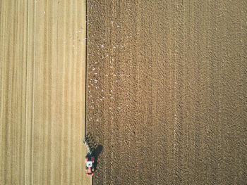 High angle view of wall