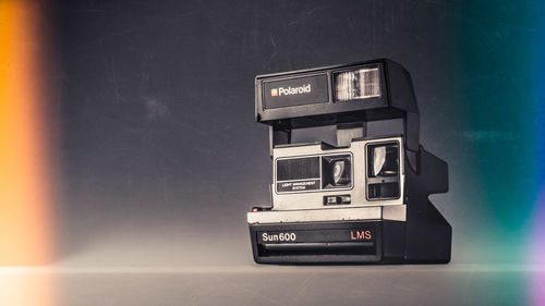 Close-up of telephone booth