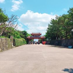 View of historical building against cloudy sky