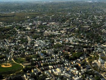 High angle view of townscape