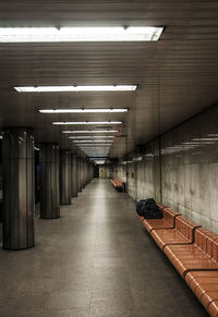 Empty corridor of building