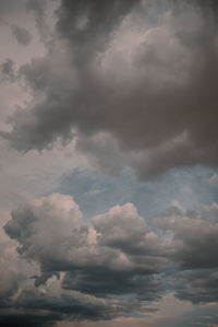 Low angle view of storm clouds in sky