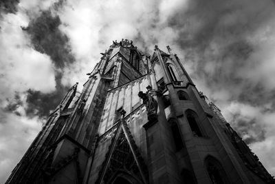 Low angle view of traditional building against sky