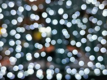 Defocused image of illuminated lights