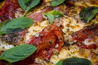 Close-up of pizza