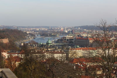 High angle shot of townscape