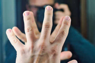 Close-up of hands