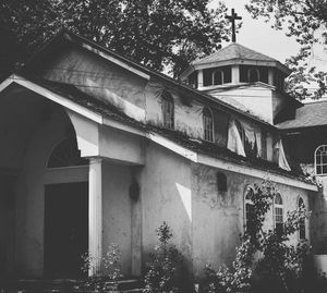 Low angle view of built structure against sky